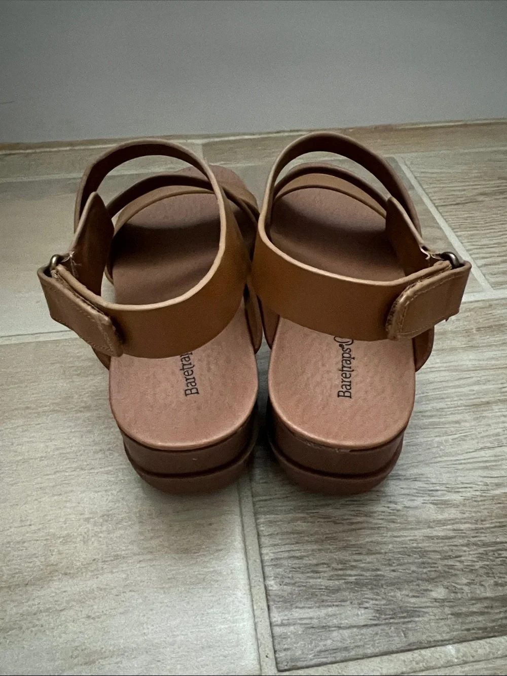 BareTraps Women's Crisscross Slingback Sandals in Tan